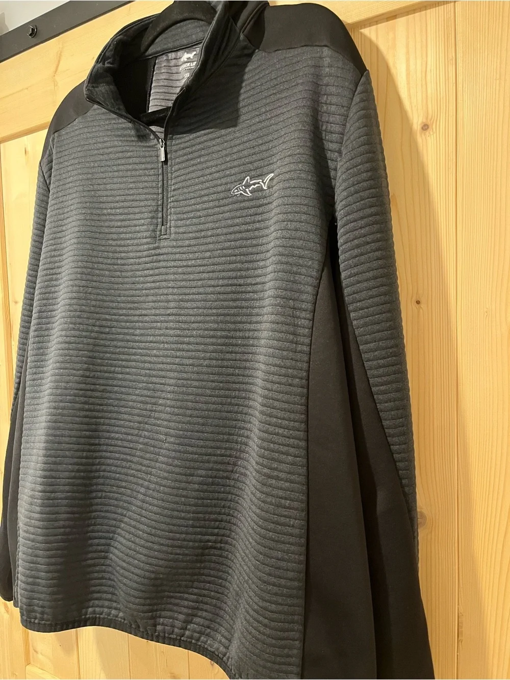 Attack Life by Greg Norman Men's Charcoal & Black Quarter-Zip Pullover